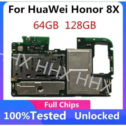 Motherboard For HUAWEI Honor 8X Original Logic Board For Huawei Honor 8X Unlocked Mainboard With Android System with full chips