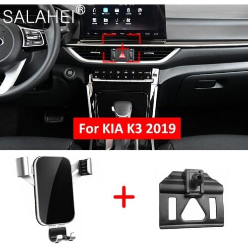 Fashion Car Mobile Phone Holder For KIA K3 2019 Smart Phone Holder Navigation Bracket Air Vent mobile phone Stand Accessories