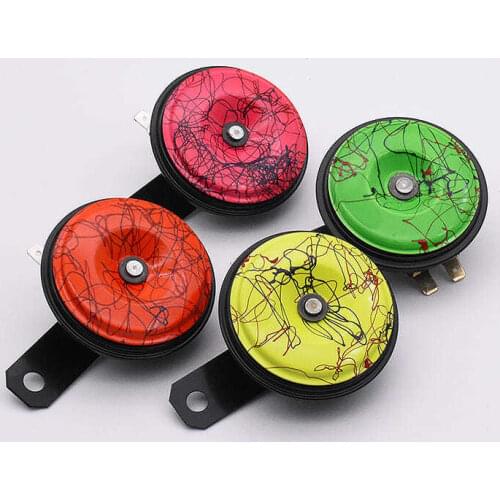 Motorcycle universal electric horn12V, 1.5A, 105dB waterproof round horn, moped for TRIUMRH STREET motorcycle