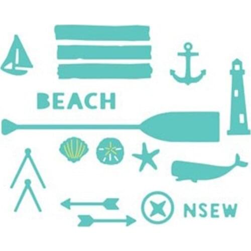 Starfish Sailing Boat Sets Metal Cutting Dies Stencil for DIY Scrapbook Album Embossing Paper Cards Decor Crafts Template