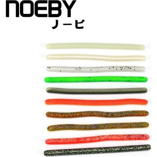 NOEBY 6 pcs/lot Soft Lure 110mm/3.2g Quality Professional Fishing Lure Artificial Bait Lures Soft Worm Grubs Fishing tackle