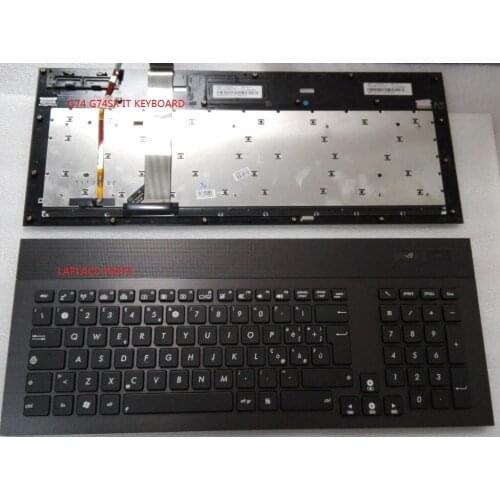 New Genuine Italian Tastirea for Asus G74 G74SX keyboard with backlit and frame V126262AK1 04GN562KIT00-1 0KN0-L81IT011