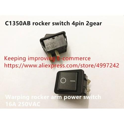Original new 100% C1350AB rocker switch 4pin 2gear warping rocker arm power switch 16A 250VAC