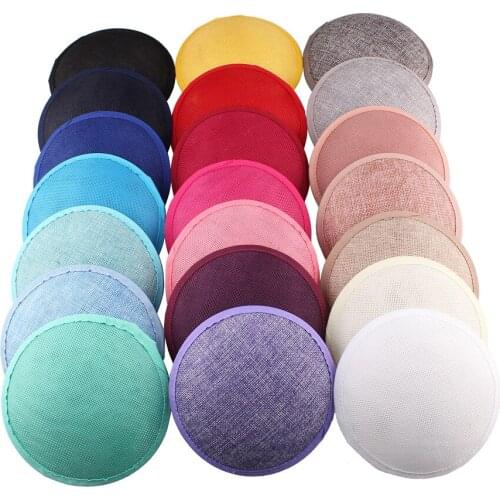 13CM ROUND Imitation SINAMAY Fascinator Base New DIY Women Party Millinery Hat Bases Material 12Pcs/Lot WHolesale Multiple Color