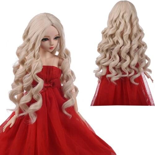 Fashion doll hair 1/3 1/4 1/6 bjd doll wig High Temperature Fashion Long Curly Straight and Bjd Wigs SD For bjd doll accesories