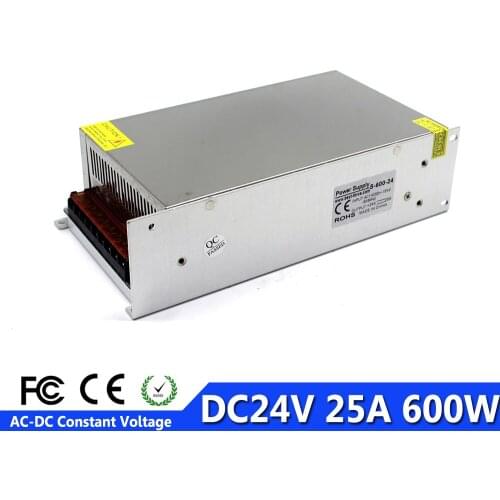 Variable Power Source 24v 25A 600w Switching Power Supply AC110V 220V to dc led driver For led strip light CCTV 3D Printer Radio