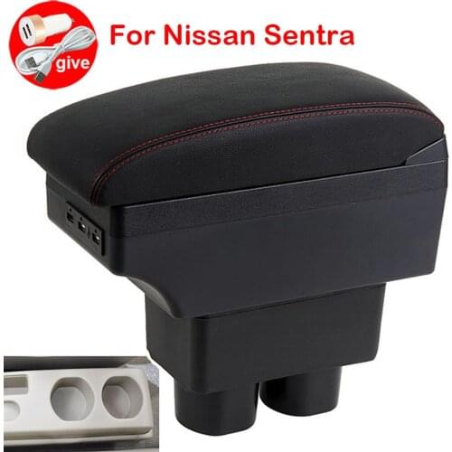 For Nissan Sentra Sylphy car armrest box Center Curved car armrest interior refitting accessories Storage box No punching