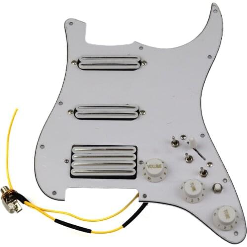Prewired loaded Pickguard Guitar Pickups Dual Rail Humbucker Pickups Alnico HSS Wiring Harness Push-Pull Single Cut Set ForStrat