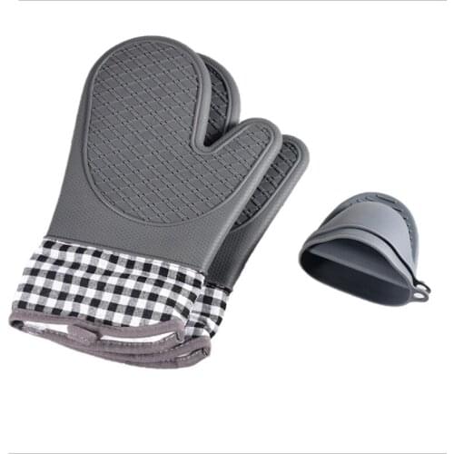 Oven Gloves and Pot Holder Set Heat-Resistant Oven Gloves, Can Be Used for Kitchen Cooking, Barbecue