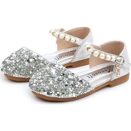 Spring and summer childrens shoes girls infant baby girls sandals flash diamond beads dance shoes