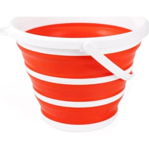 Collapsible Folding Bucket Space Saver Silicone Fold Flat Bucket Collapsible Camping Storage Camping Travelling Fishing