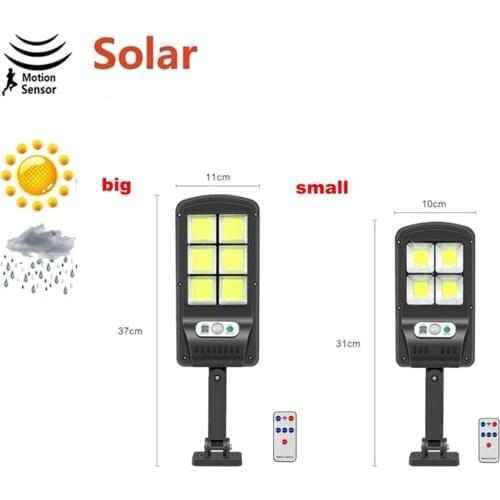 Solar Light remote 1-4pcs 48-128 Leds Outdoor Motion Sensor Solar Lamp Waterproof Security Lights For Garden Wall Yar floodlight