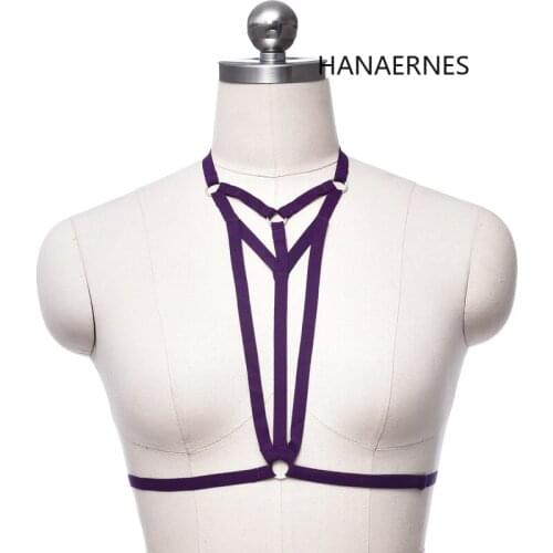 Women Sexy Multicolor Body Harness Cage Lingerie Harness Cage Bra 90s Cupless Lingerie Body Harness Belt Harness Belt Strap Bra