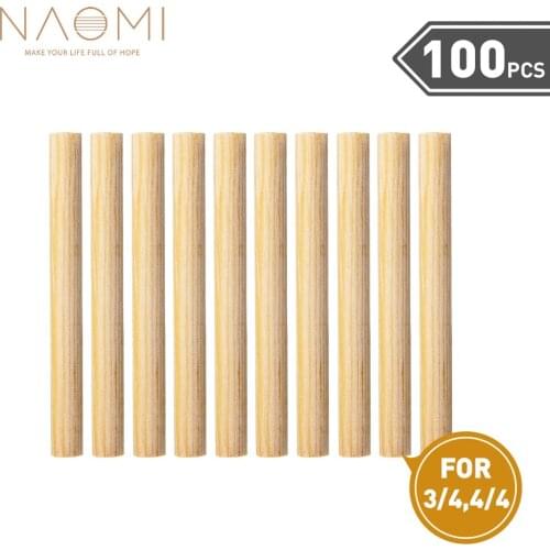 NAOMI 100 Pcs Violin Soundpost 3/4 4/4 Spurce Wood Violin Sound Post For 3/4 4/4 Violin New Violin Parts & Accessories New