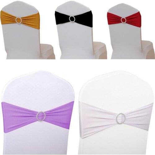 10/50 Piece Chair Bow Belt Belt Bow Tie Band High Quality Organza Chair Sash Wedding Chair Knot Cover Wedding Banquet Decoration