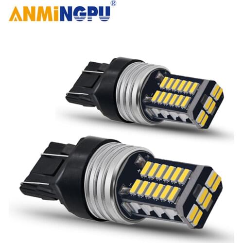 ANMINGPU 2X Signal Lamp T20 7443 W21/5W Led Bulb 7440 W21W WY21W 4014SMD T25 LED 3157 P27/7W 3156 P27W Turn Signal Brake Light