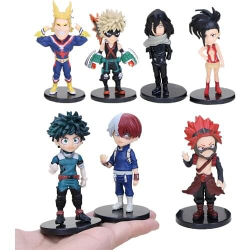 9pcs/set My Hero Academia Figure Anime My Hero Academia Action Model Lzuku Shouto Todoroki Bakugou PVC Figure Toys