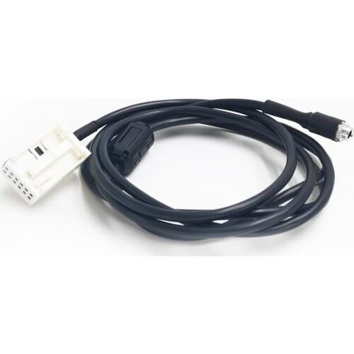 Biurlink Car Auto Aux Adapter Cable 12 Pin AUX Auxiliary Audio Input Kit Adapter Cable for BMW E60 E61 E63 E64
