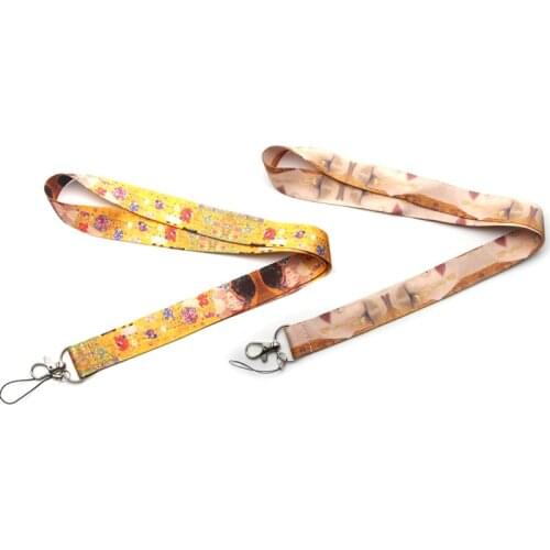 CA248 Painting By Gustav Klimt Cartoon Straps Lanyard ID Badge Neck Straps Rope Chain Necklace Jewelry 1pcs