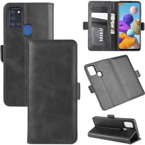 Case For Samsung A21S Leather Wallet Flip Cover Vintage Magnet Phone Case For Galaxy A21S Coque