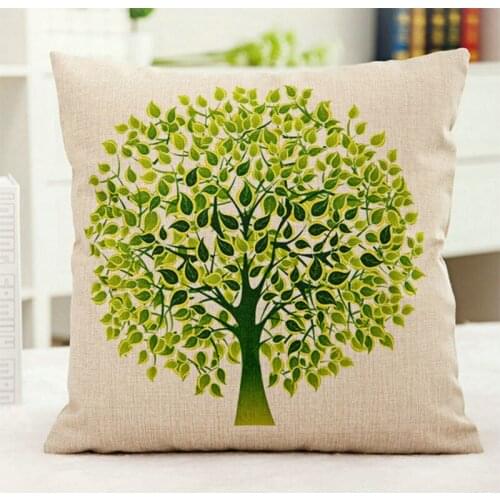 Tree of Life Cotton Linen Colorful Cushion Pillow Covers Home Decorative Throw Pillow Case Square Waist/Seat Pillowcase 45x45cm