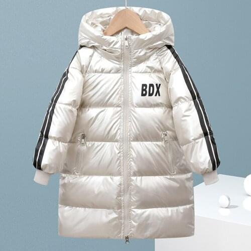Children Winter Jacket Boys Girls Winter Coat Baby Kids Warm Hooded Outerwear Snow Wear Parka Long Down Coats For Teenage 3-10y