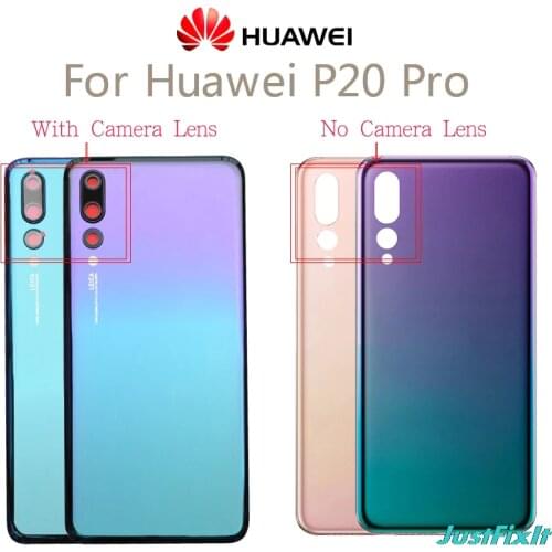 For Huawei P20 Pro Back Glass Battery Cover Rear Door Housing Case Panel For Huawei P20 Pro Back Glass Cover With Camera Lens