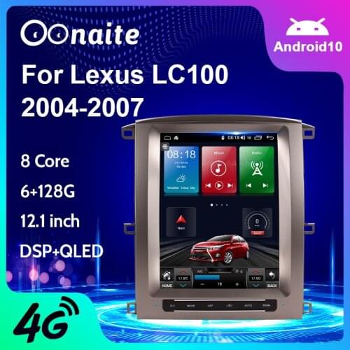 6+128G Tesla Screen For Toyota Land Cruiser 100 LC100 For Lexus LX470 2002-2007 Android Unit Multimedia Player GPS Radio Stereo