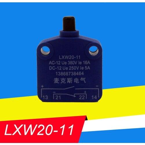 LXW20-11 Limit Switch Stroke PUSH Slug Column Micro switches Blue 1NO 1NC