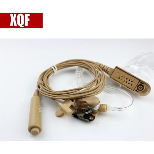 XQF Skin Headset Acoustic Air Tube Earpiece Earphone PTT for Motorola GP328 GP338 GP340 GP380 Radio Walkie Talkie