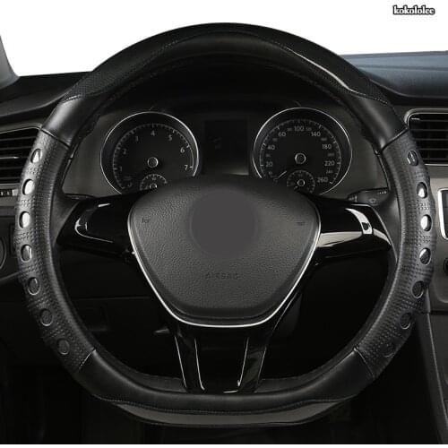 KOKOLOLEE Microfiber Leather Car Steering Wheel Cover For Jeep Renegade Wrangler jk tj Grand Cherokee Compass Patriot