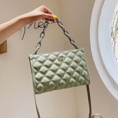 Chain Leather Crossbody Bags For Women 2020 Travel Handbag Fashion Simple Shoulder Messenger Bag Ladies Cross Body Bag Sac