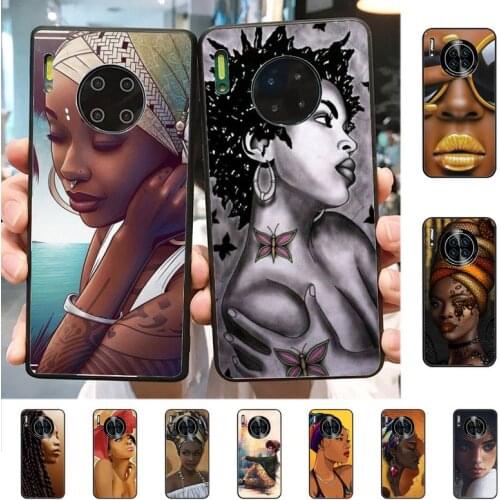 YNDFCNB Colorful art african girl Phone Case for Huawei Mate 20 10 9 40 30 lite pro X Nova 2 3i 7se