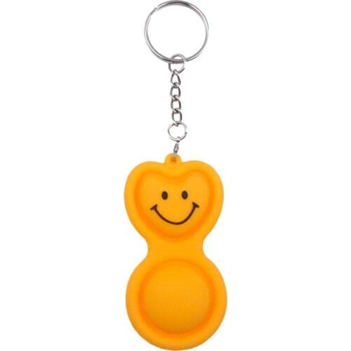 Mini Press Bubble AntiStress KeyRing Silicone Finger Toy Simpl Dimm Fidget Toy Squeezed Stress Antistress Hand Toys Keychain