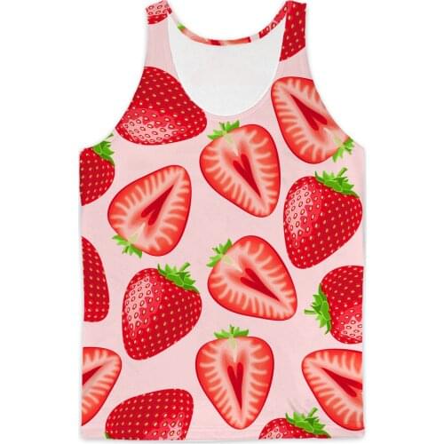 REAL American SIZE Strawberry Tingz Sublimation Print Tank top - plus size