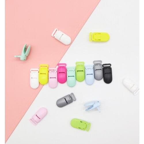 Wholesale 50pc Baby Pacifier Clips BPA Free Multicolor Plastic Clip Newborn Dummy Pacifier Chain Clips Holder DIY Accessories