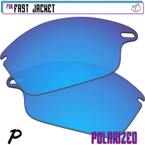 EZReplace Polarized Replacement Lenses for - Oakley Fast Jacket Sunglasses - Blue P