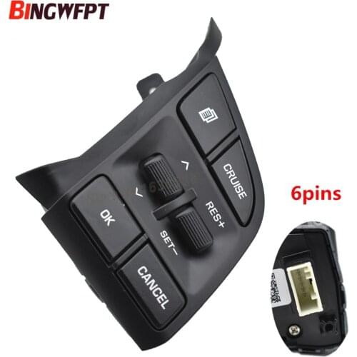 Right side For Hyundai Tucson TX35 2015- Steering Wheel Button ABS Black Constant Speed Cruise Module Multi-functional Switch