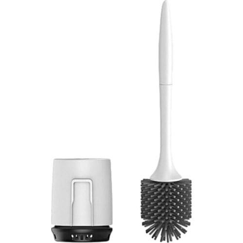 Bathroom Toilet Cleaning Brush with Bristle Wall Mounted / Floor Standing Washroom Brush with Holder