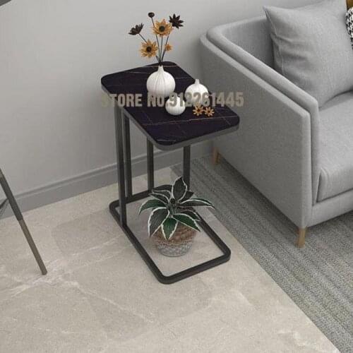 Modern Sofa Side A Few Nordic Marble Simple Light Luxury Living Room Iron Rock Board Small Tea Corner A Few Bedside Table