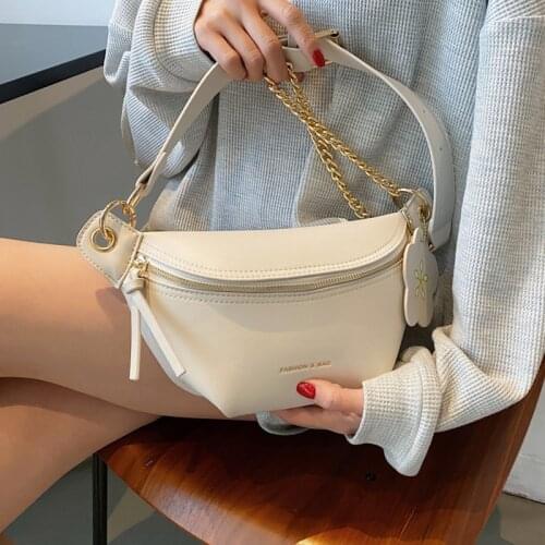 Women Fashion Casual Leather Waist Bag Shoulder Crossbody Fanny Pack Girls Small Chest Bag 2021 Luxury Brand Handbags Clutches