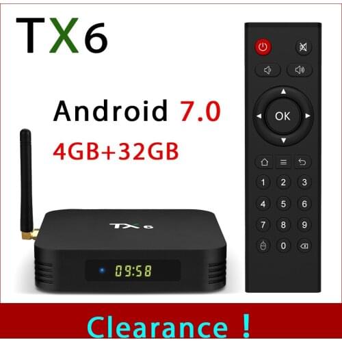 TX6 Android 7.1 TV BOX 4G32G Allwinner H6 Quad core 2.4G + 5G Dual Wifi BT 4.1 smart Set Top Box 4K Media Player PK X96mini