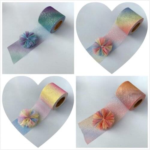 Tulle Roll 5 Yards 60/80mm Glitter Sequin Tutu Fabric Wedding Decoration Organza Laser DIY Crafts Birthday Party Supplies