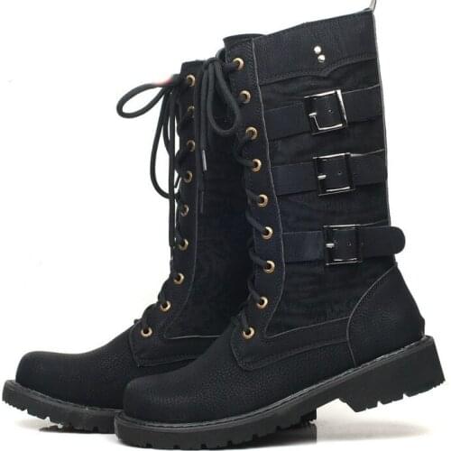 Motorcycle boots High Mens Boots Winter Work Boots Zapatos De Hombre Zapatos De Hombre Men Shoes military combat boots men bota