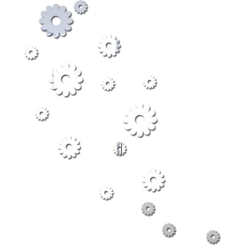 JM511 16pcs a set heronsbill DIY mirror acrylic wall stickers home decoration waterproof self-adhesive