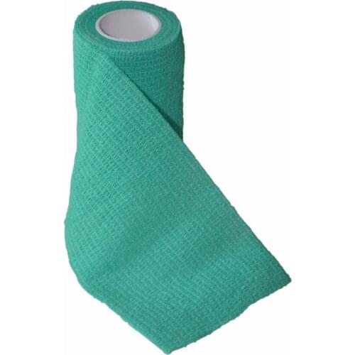 4Pcs/Lot Nonwoven Cohesive Bandage 7.5cm x 4.5m Self Adhesive Elastic Latex Free Coba Knee Support Adherent Wrap Color Green