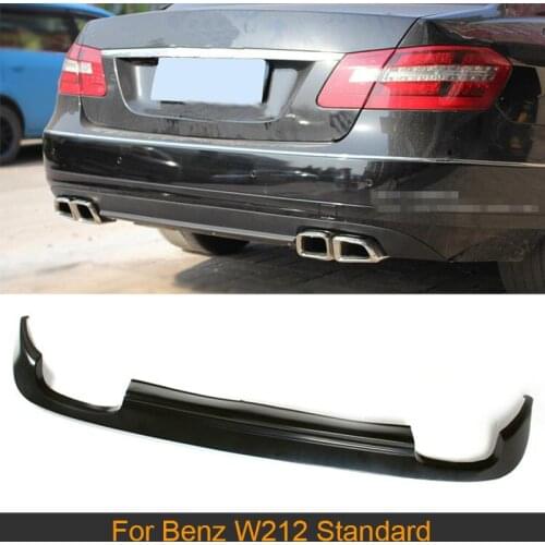 PU Car Rear Bumper Diffuser Lip Spoiler for Mercedes Benz W212 E200 E250 E350 E500 E550 Standard Bumper 2010-2013 not for AMG