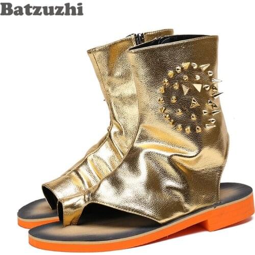 Batzuzhi Men's Leather Sandals