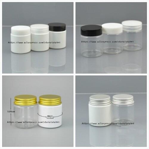 50G white/transparent plastic PET bottle/jar/pot for essence/moisturizer/gel/cream/art nail container cosmetic packing skin care