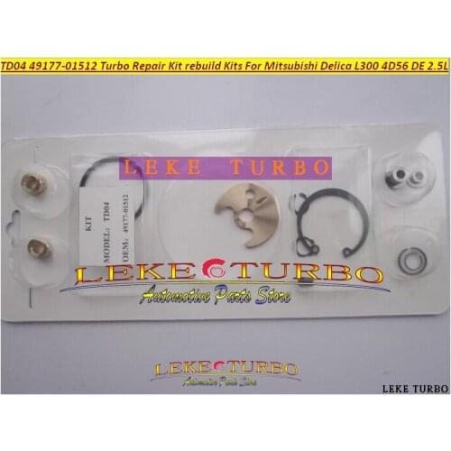 Free Ship Turbo Repair Kit rebuild Kits TD04 49177-01512 Turbocharger For Mitsubishi Delica L300 4D56 DE 2.5L 3 hole+Water cool